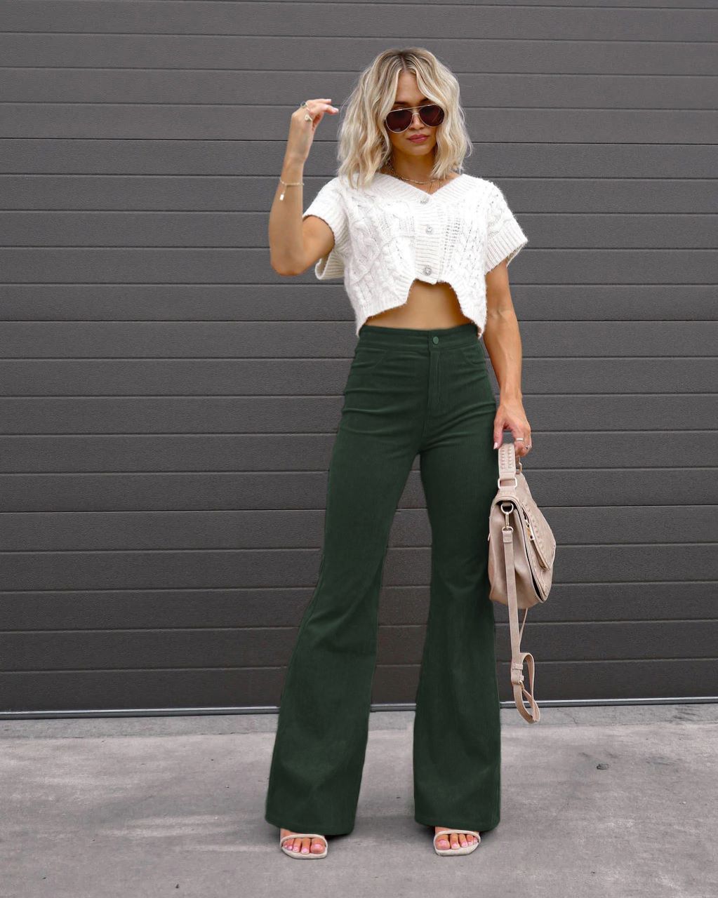 Pants Slight Rags High Waist Casual