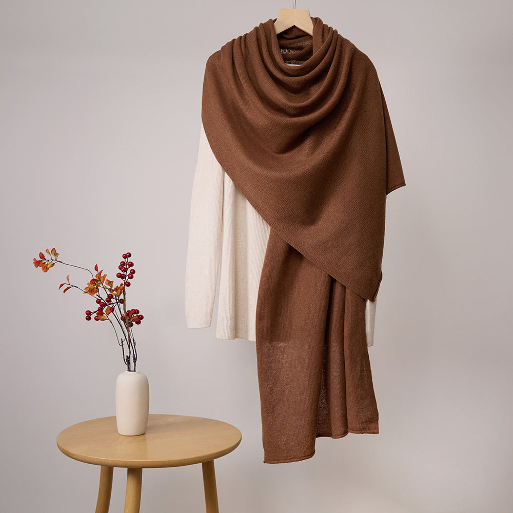 Cashmere Scarf Winter Warm All-matching Knitted Shawl