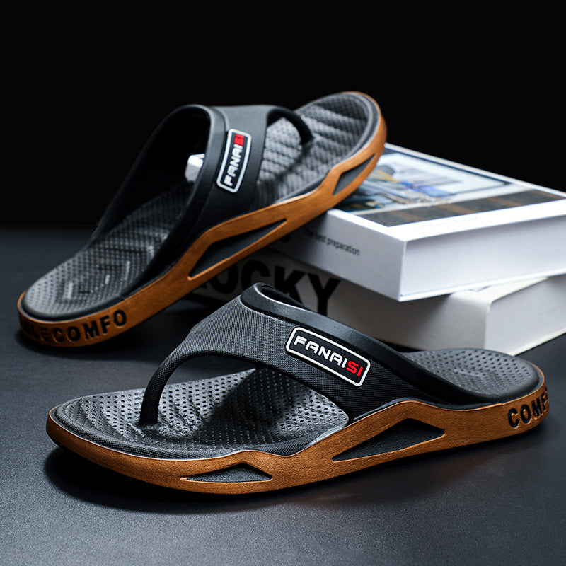 Men's Wear-resistant Casual Outdoor Wear Slippers For Summer Soft Back Thick Back Fashion Flip-flop