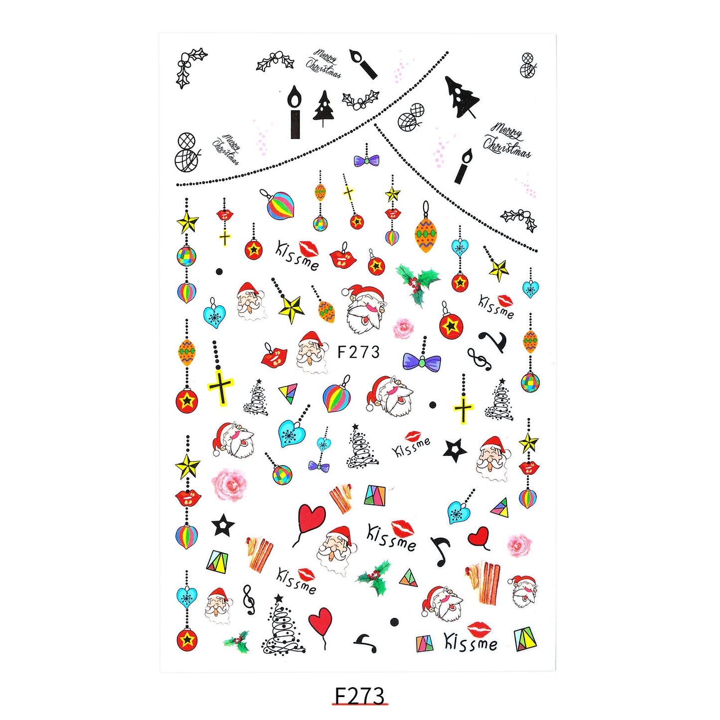 New Nail Sticker Santa Claus Decal Strap Adhesive