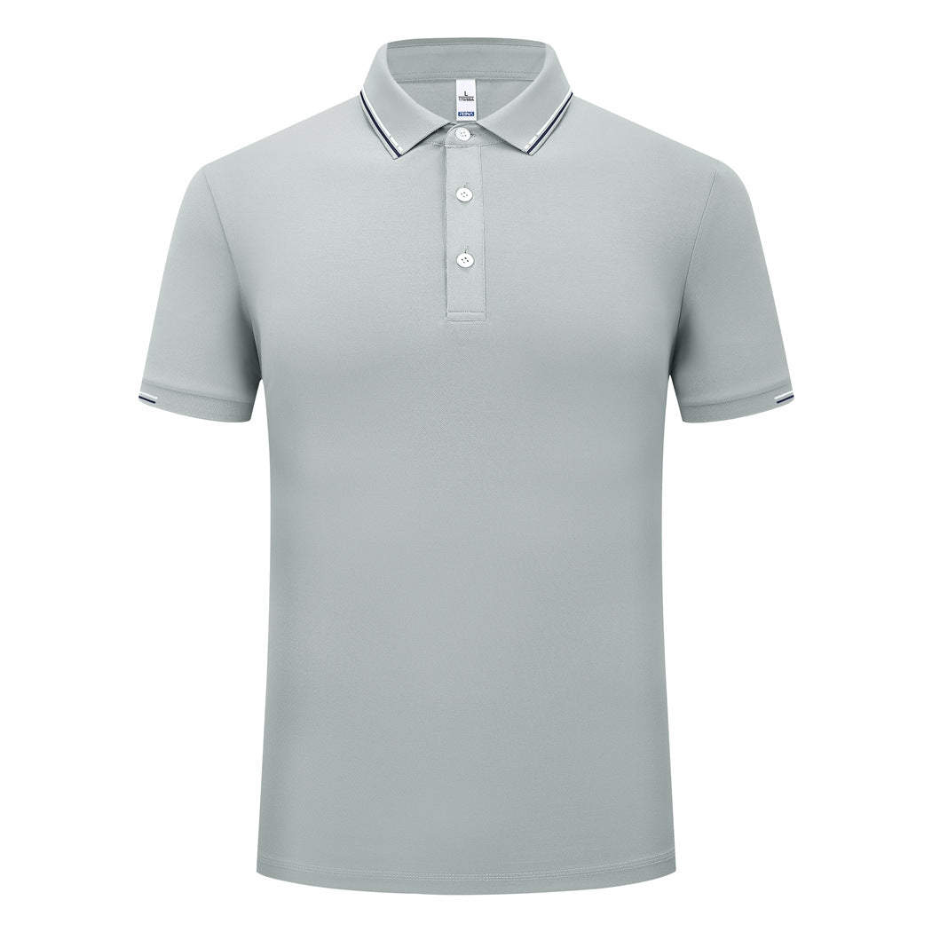 Washed Cotton Polo Shirt Short Sleeve Lapel
