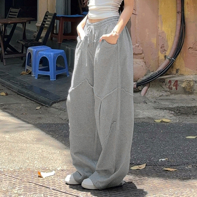 American Street Design Features Split Sweater Pants Lights