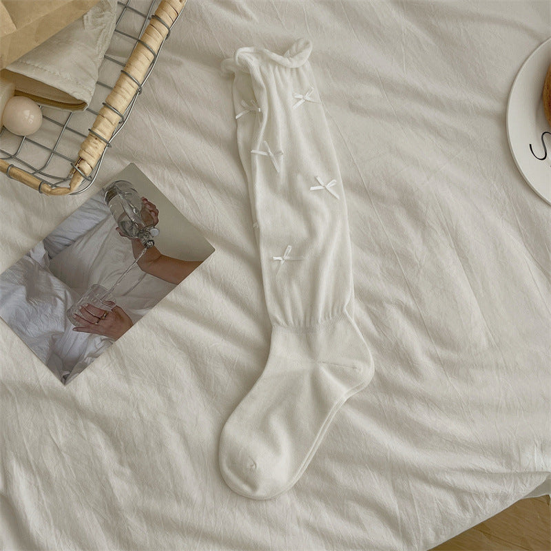Summer Thin Bow-Knot JK Lolita Socks