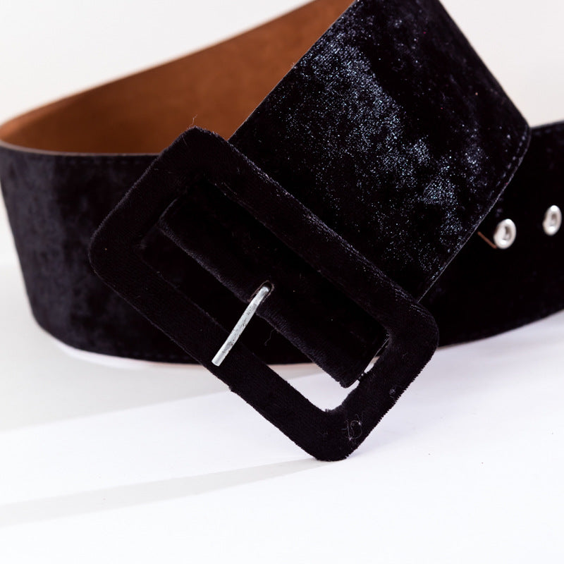 Autumn And Winter Golden Silk Velvet Belt Ladies