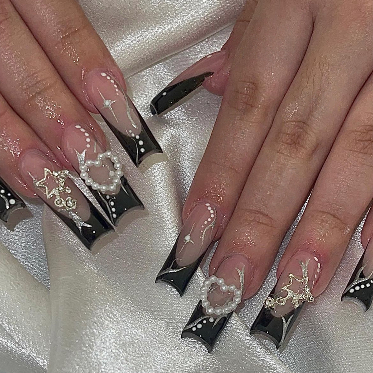 Three-dimensional Love Star Tassel Manicure