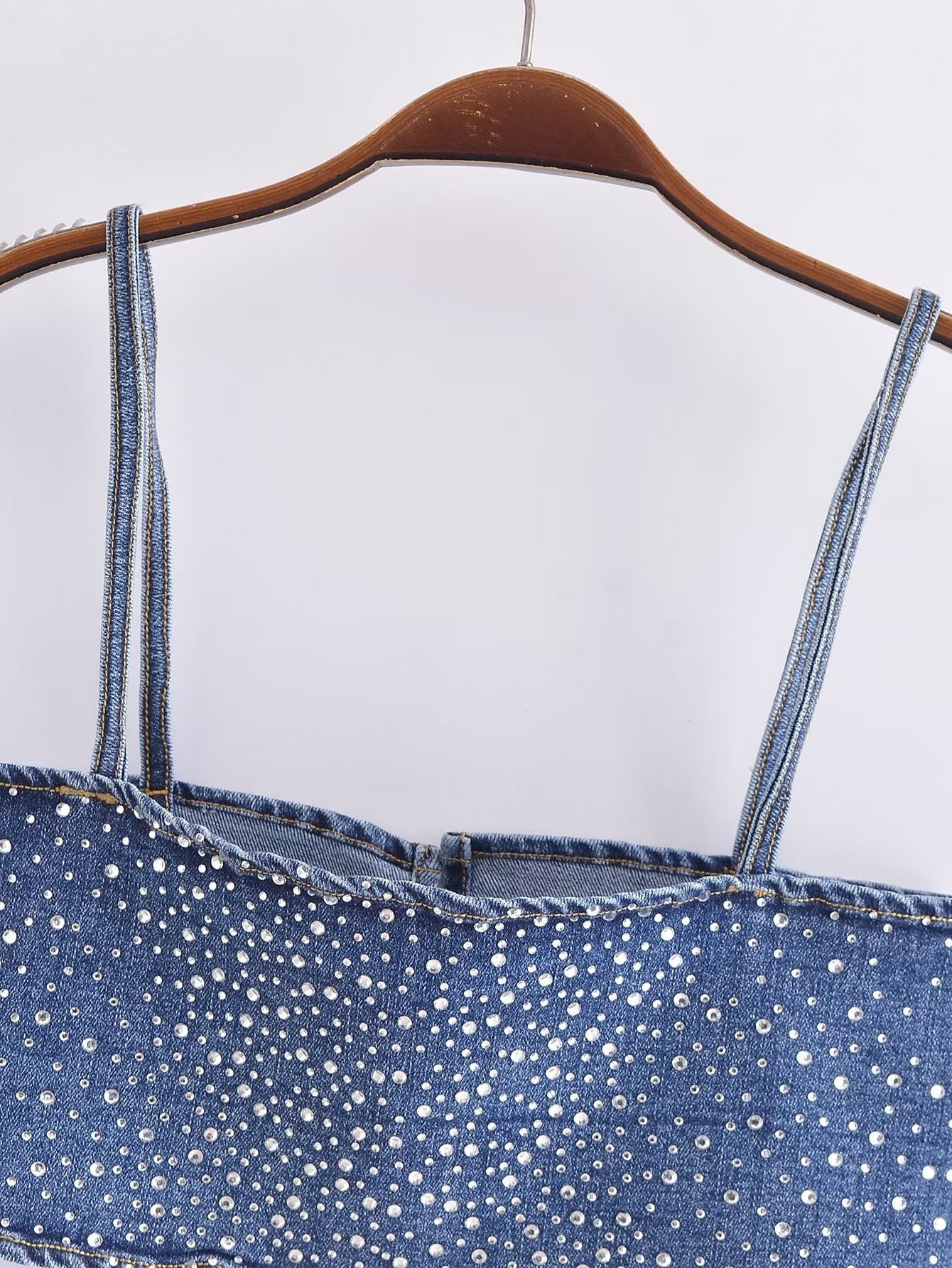 Hot Drill Elastic Wash Cowgirl Sling