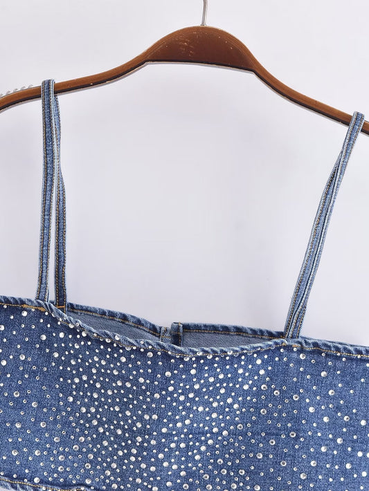 Hot Drill Elastic Wash Cowgirl Sling