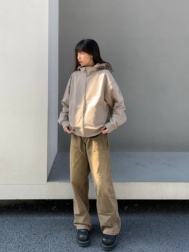 Retro Cleanfit Sweater til mænd og kvinder, niche-design hættetrøje