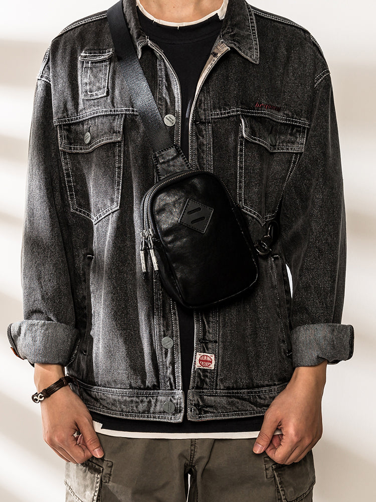 Fashion New Leather Men's Chest Bag