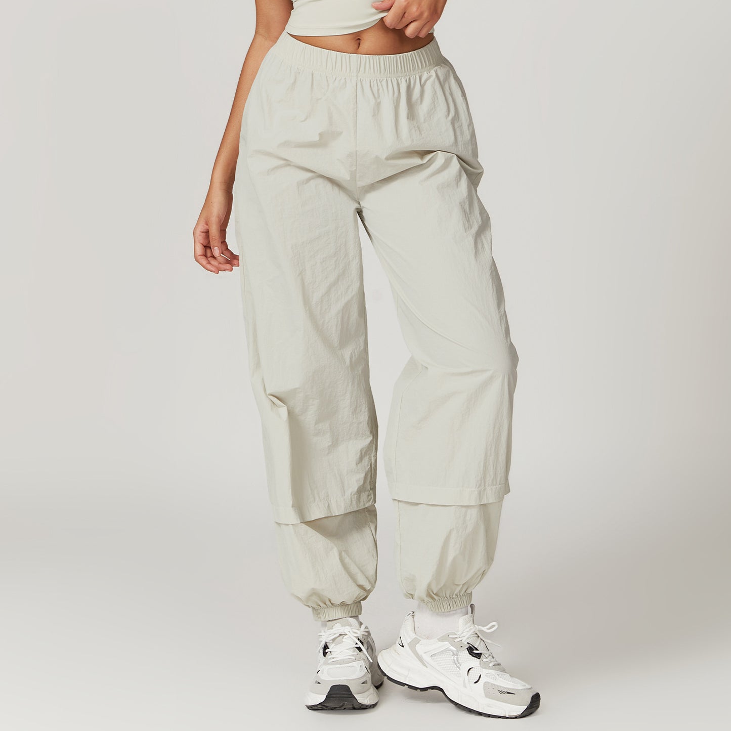 Windproof Breathable Tooling Multi-pocket Loose Elastic Ankle Banded Pants