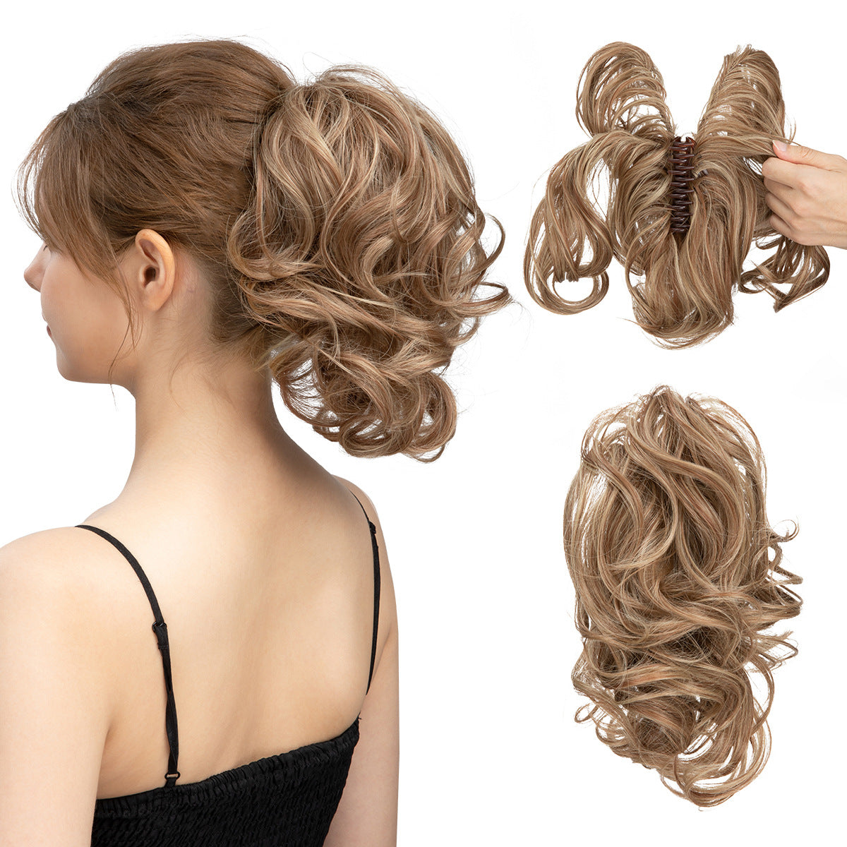 Wig Grip Ponytail Short Female Adjustable Fluffy Natural Short