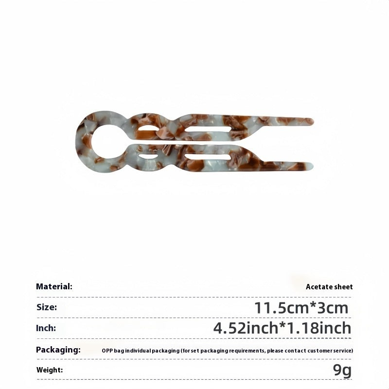 Acetate Hairpin U-shaped French Style