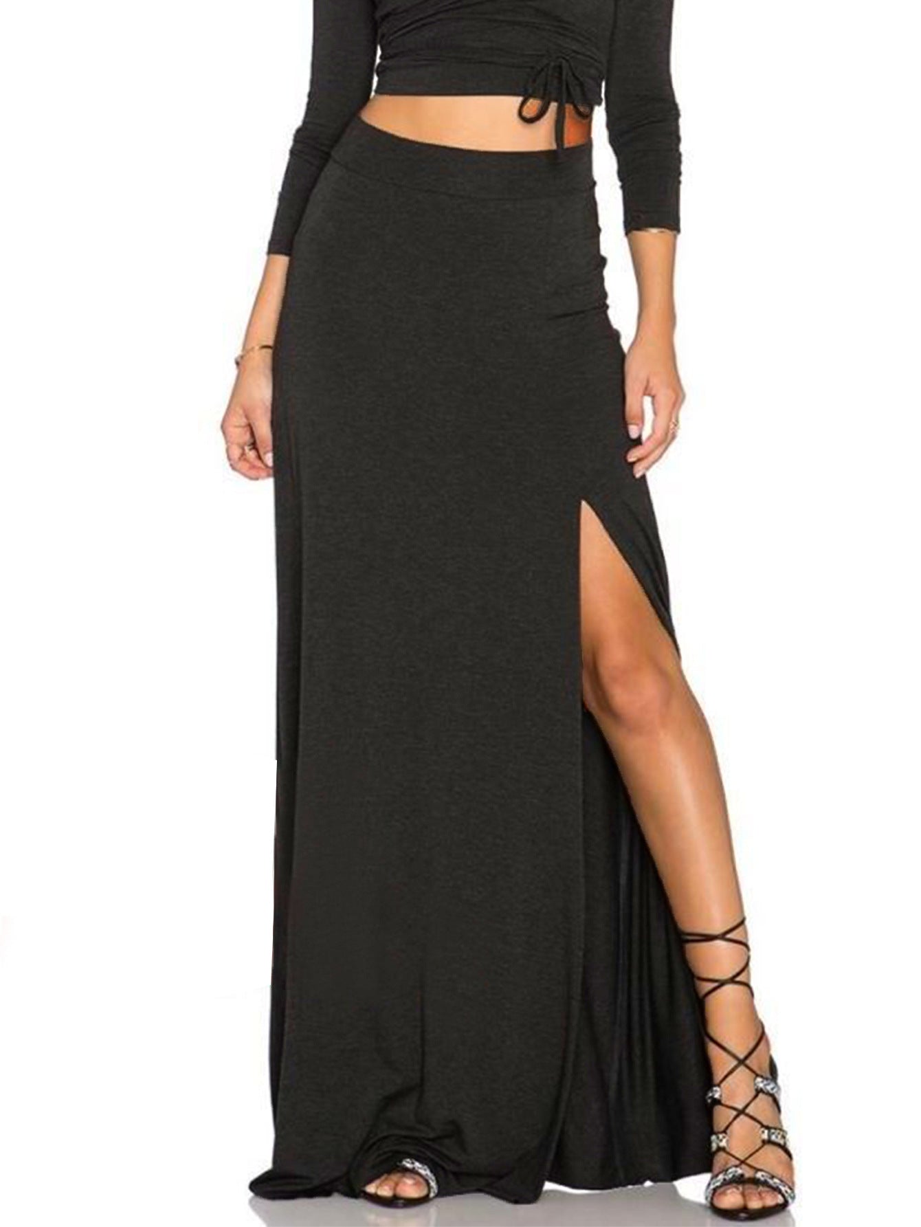 Women's Elegant Casual Side High Slit Long Dress