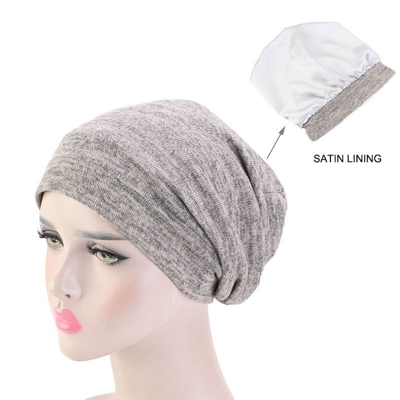 Two Tone Lined Satin Moon Hat