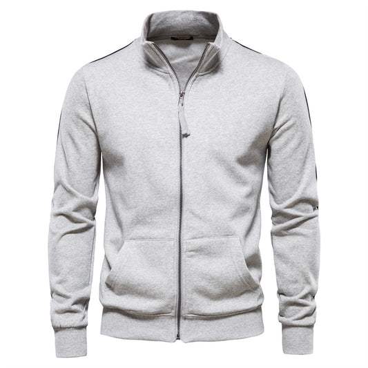 All-matching Men's Sports Contrast Color Casual Cardigan