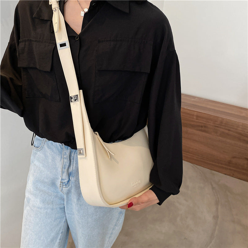 Small Designer Women's Black Bag Simple Retro Crossbody