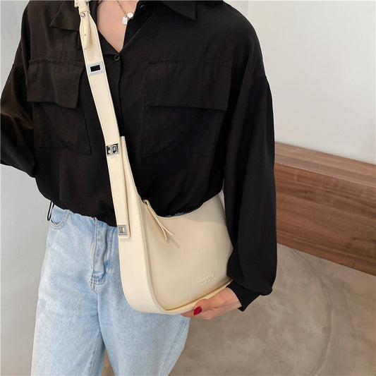 Small Designer Women's Black Bag Simple Retro Crossbody