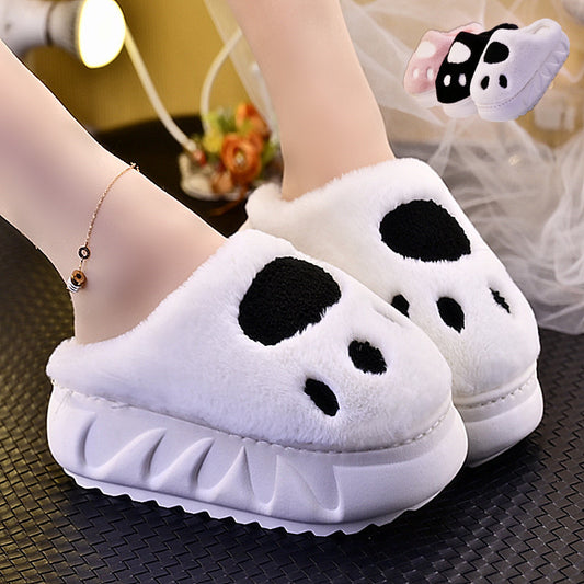 Autumn And Winter Women's Thick Bottom Cotton Slippers Cartoon Cute