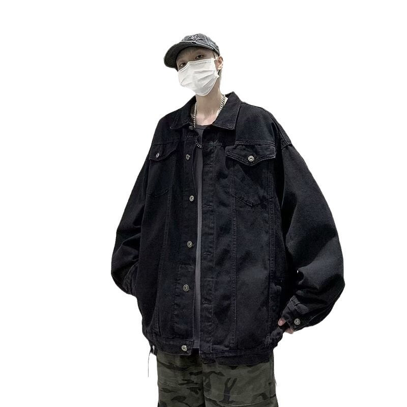 Amerikansk retro sort denimjakke