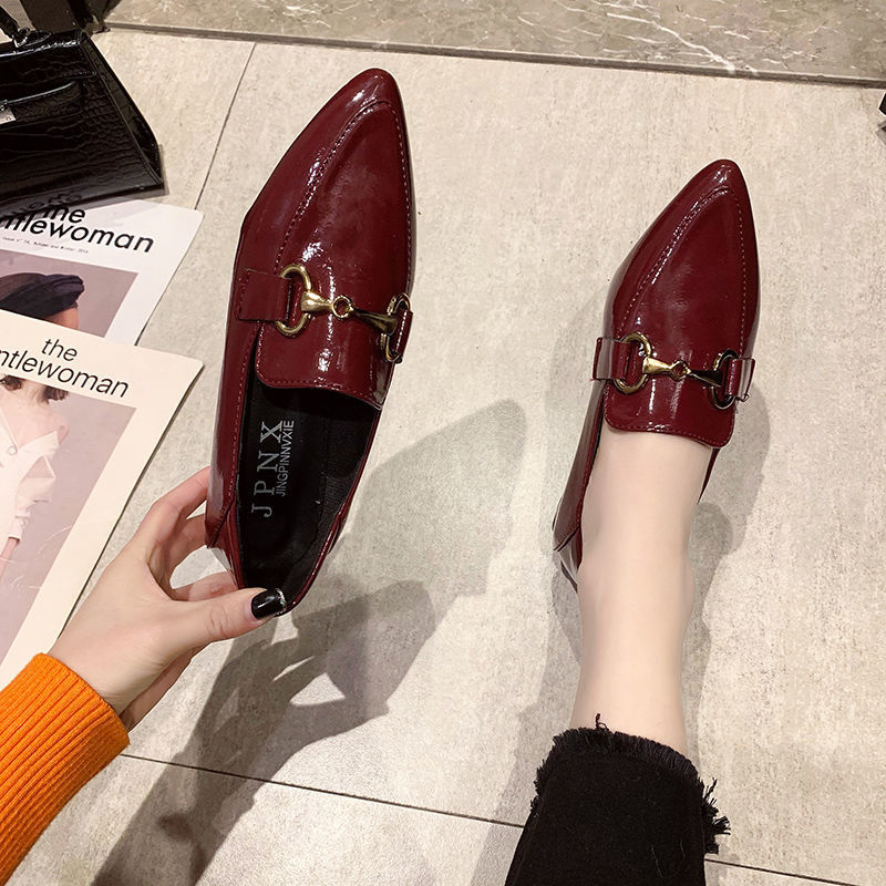 Net Red Pointed Small Leather Shoes Women Spring And Summer Spring