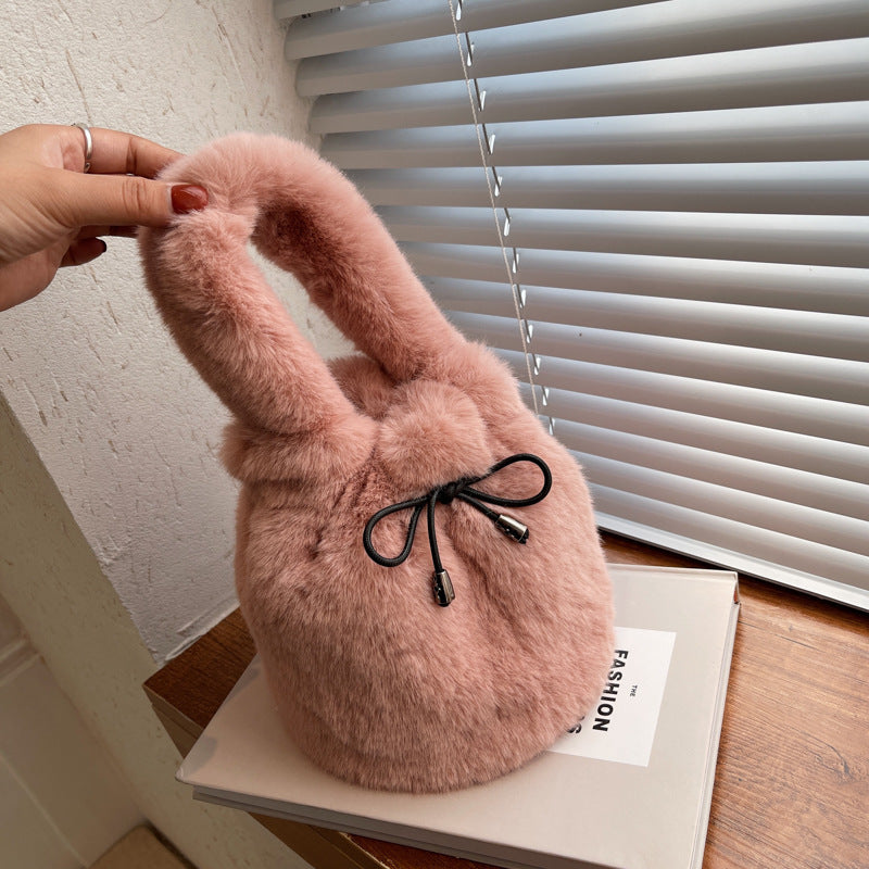 Mink Fashion Celebrity Cute Mini Ins Wrist Lantern Bag