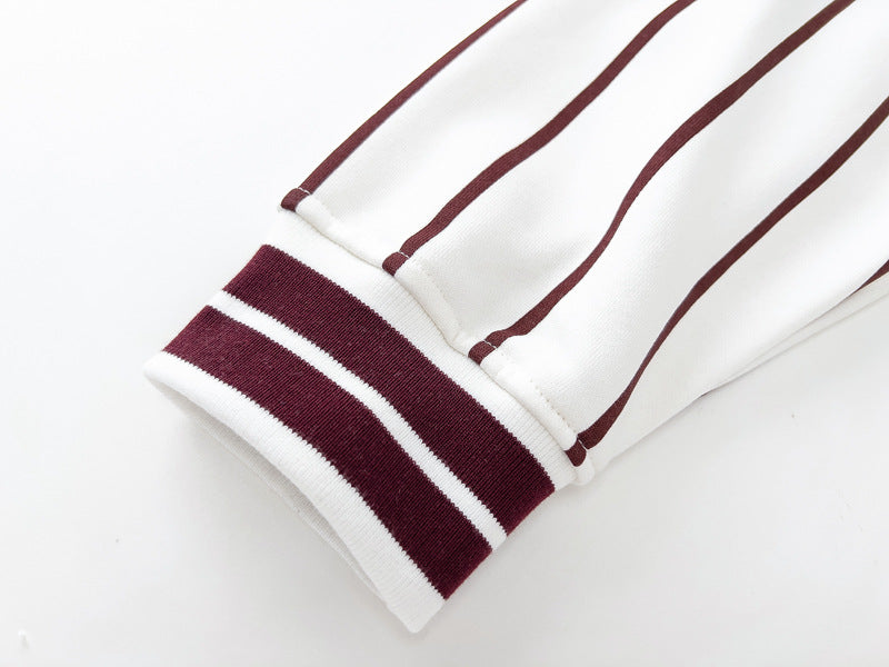 Blue And White Striped Hip Hop Street Retro Wear Autumn And Winter Thin Sweater