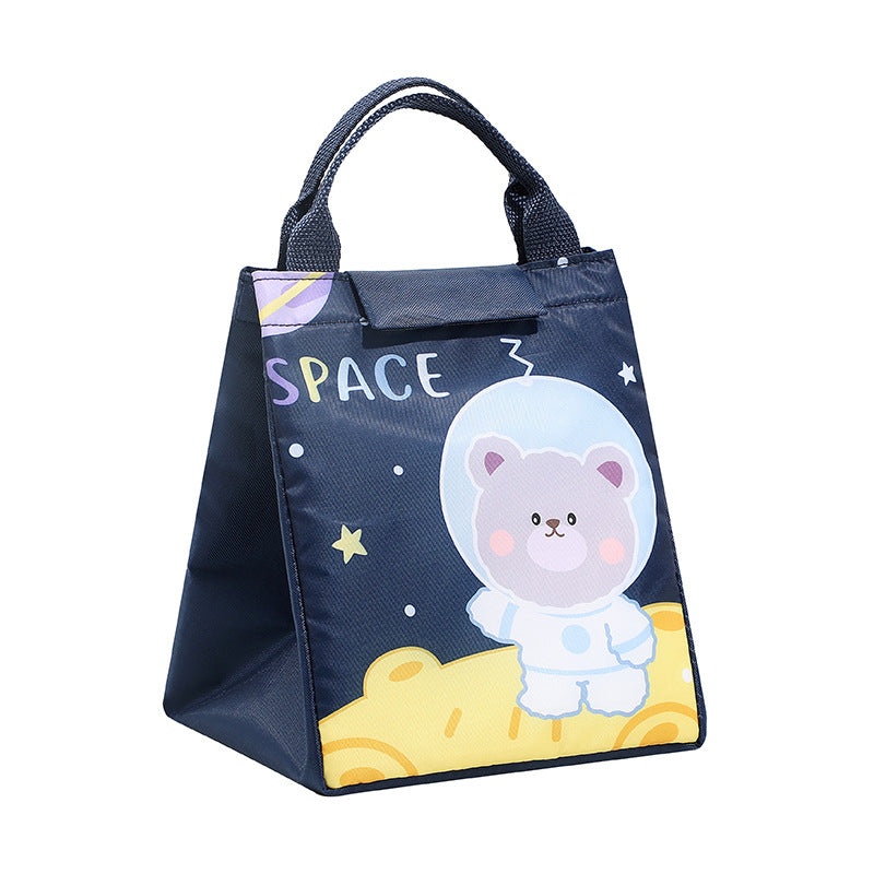 New Cartoon Student Lunch Bag Oxford Cloth Insulation