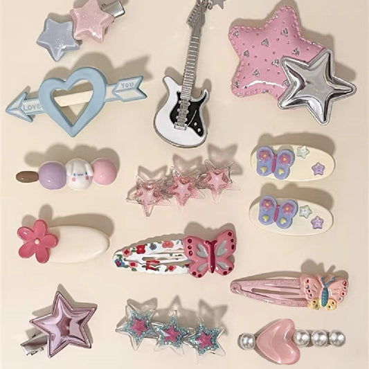 Cute Sweet Girl Student Butterfly Love Flower Barrettes