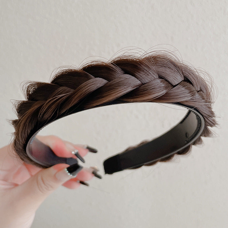 Toothed Non-slip Fishbone Braid Wig Headband