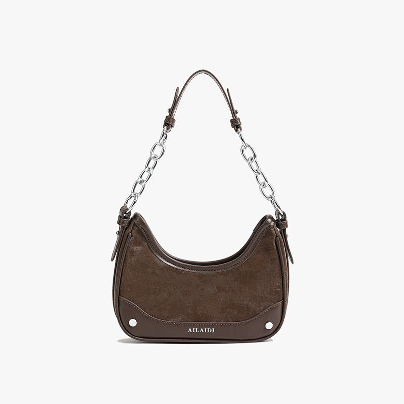 Women's Frosted Vintage Autumn And Winter Textured Shoulder Messenger Bag