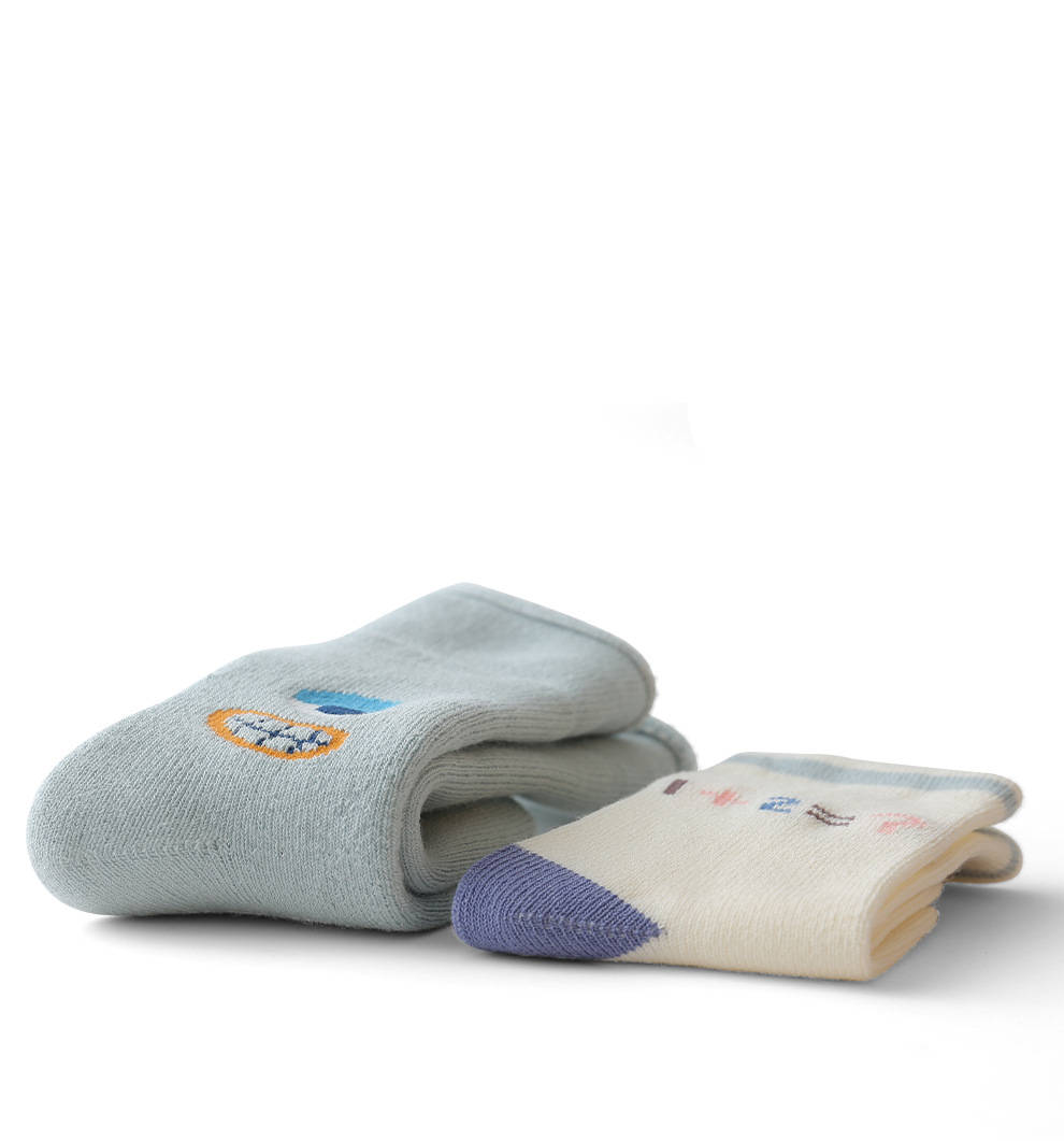 Thickened Children's Socks Cartoon Turn Up Long Plus Velvet Warm Cotton Newborn