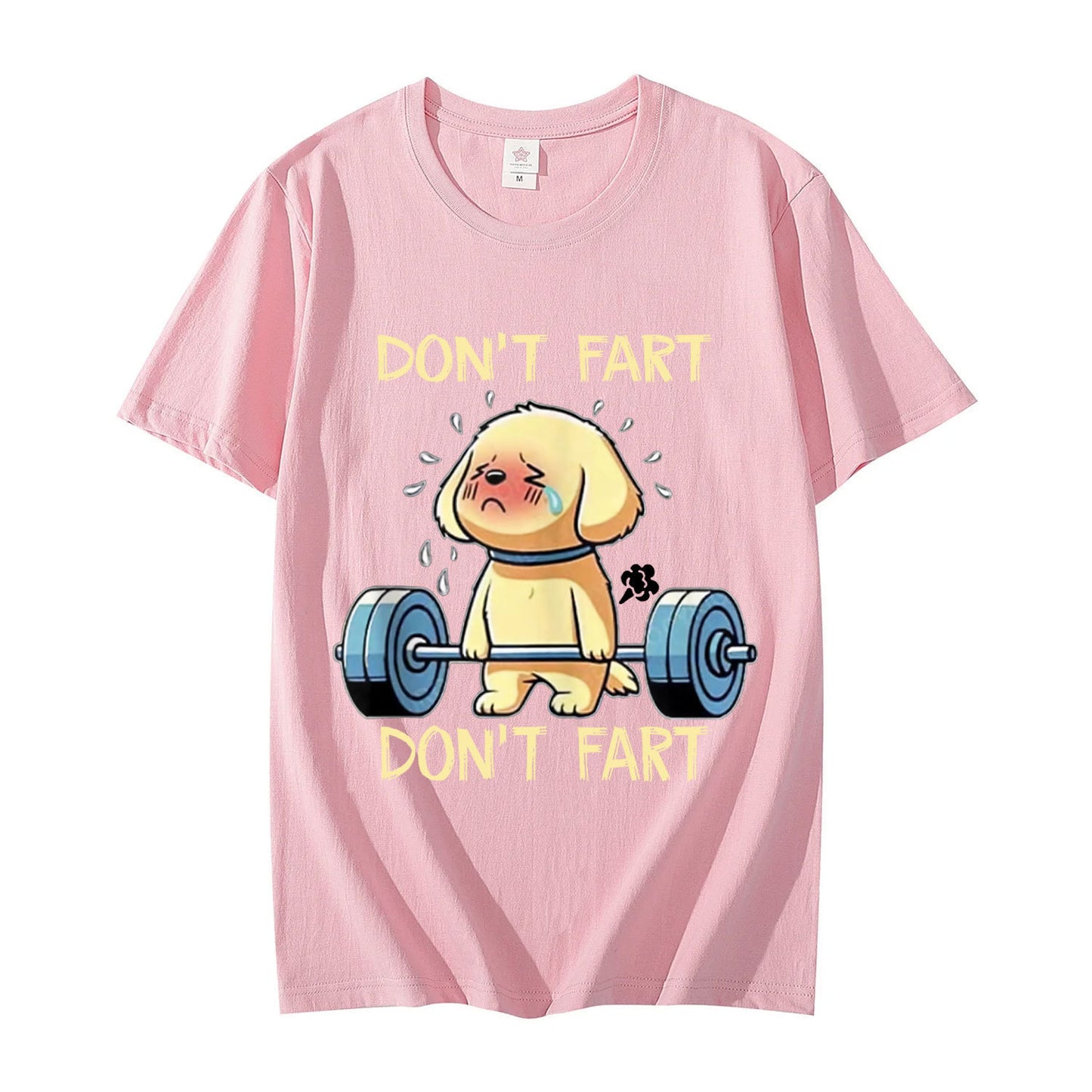 No Fart Funny Weightlifting Dog Pattern T-shirt Premium