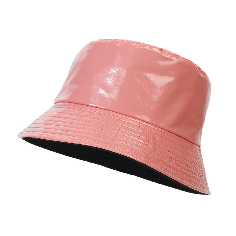 Outdoor Leisure All-match PU Leather Fisherman Hat