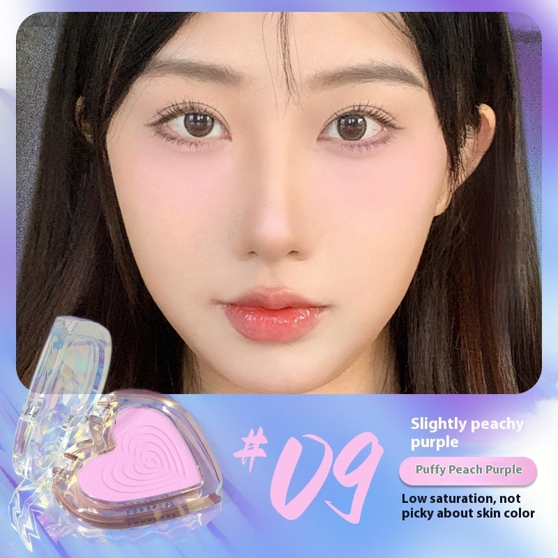 Makeup Love Blusher Plate Women's Nude Color Gradient Two-color Rouge