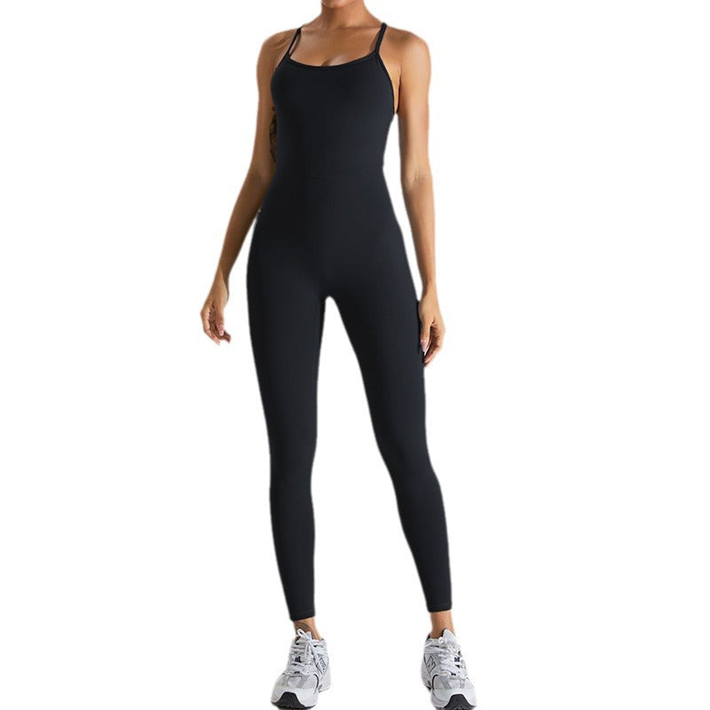 Yoga Suit Set Tight Fitting One Piece Outfit For Exercise And Fitness