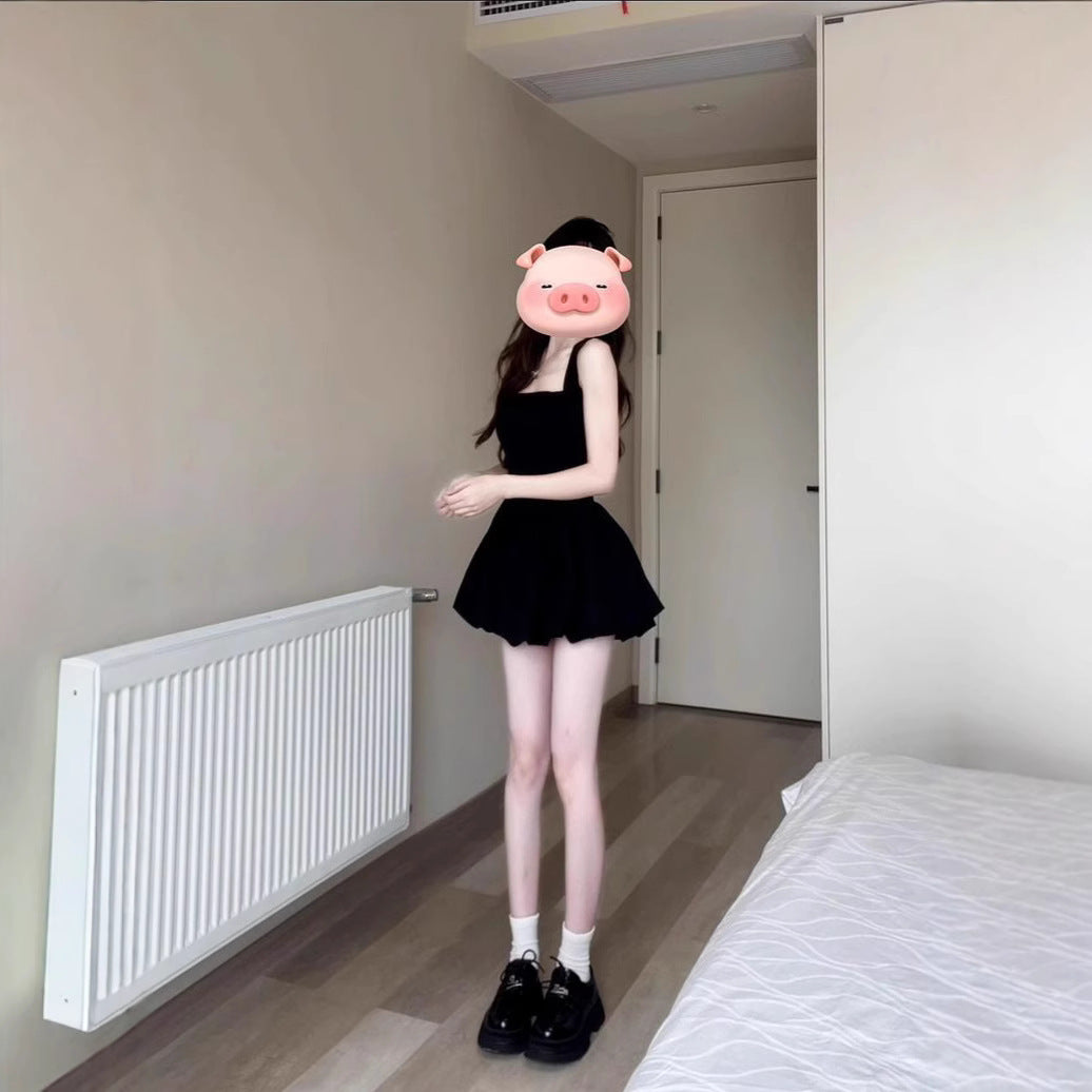 Womens Waist-cinching Figure-flattering Sleeveless Slip Dress