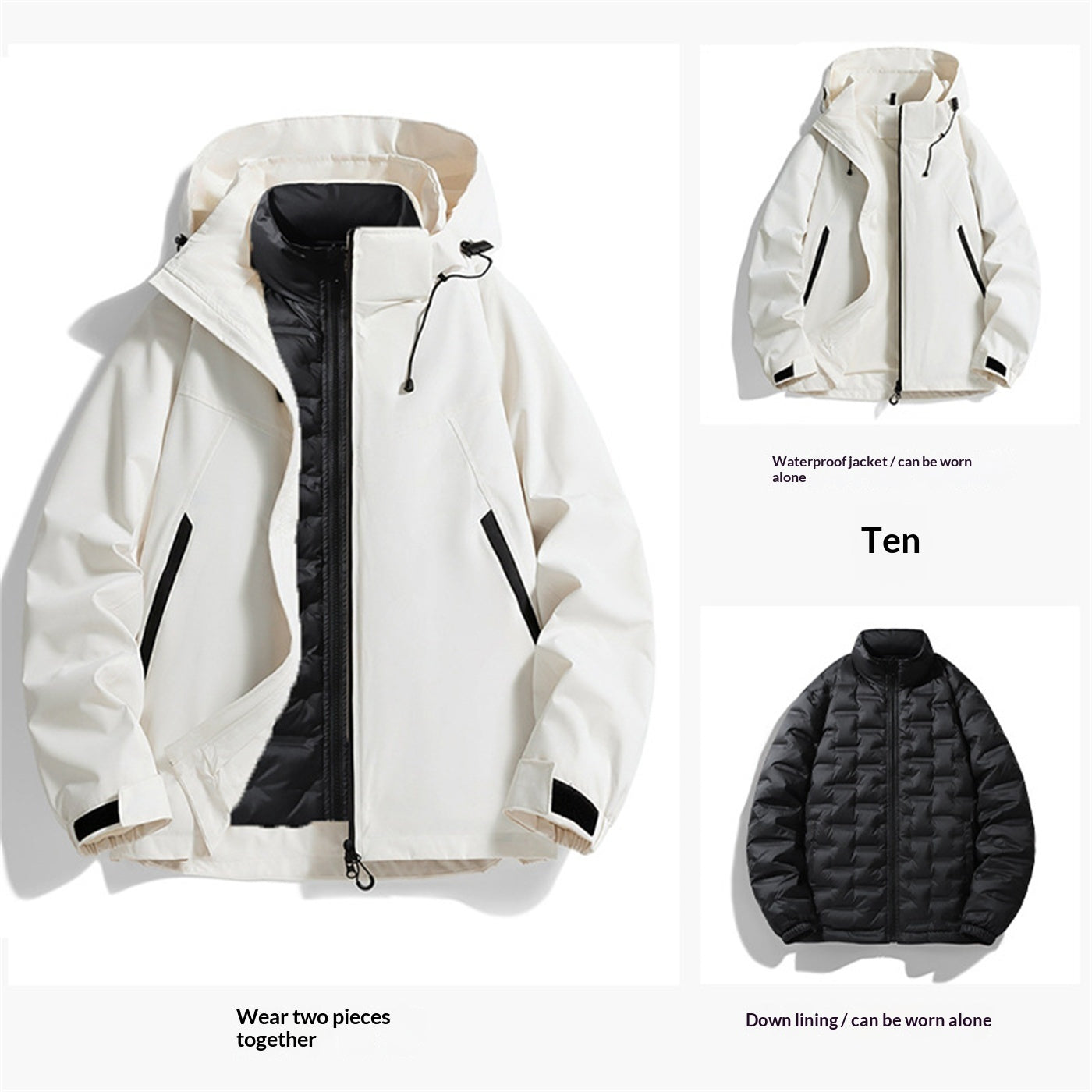 Couple Jacket Two-piece Waterproof