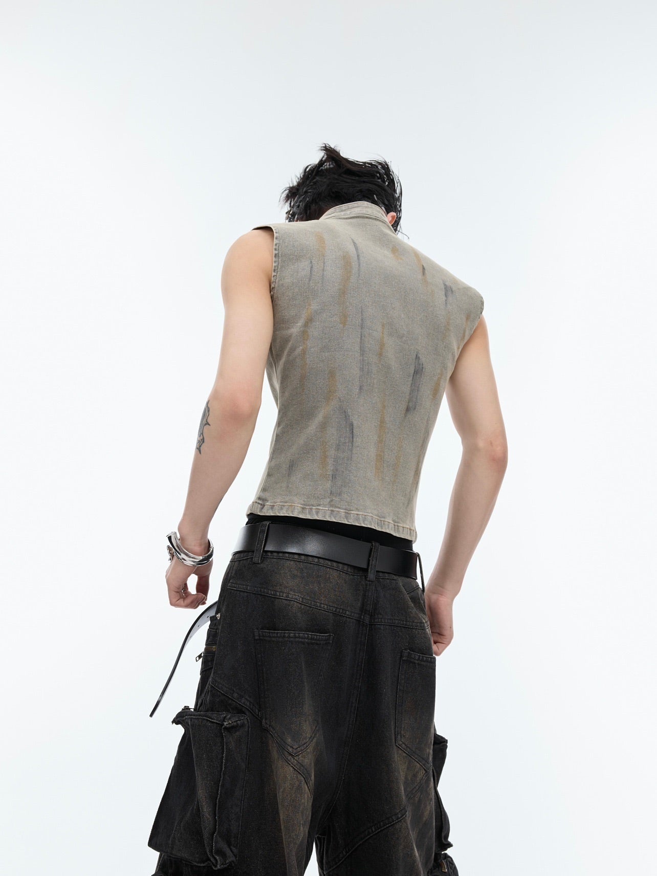 Retro Do The Old Cowboy Vest Slim Fit Sleeveless Top