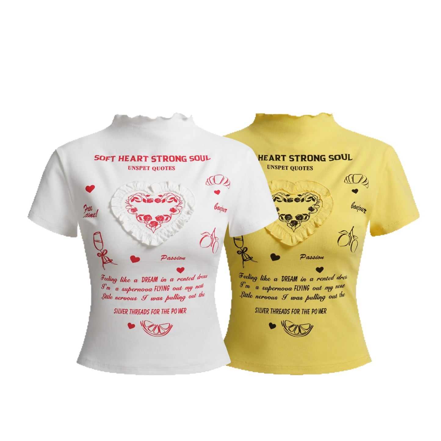 Heart Printing Ins Summer Personalized Minority Loose Women's Short Sleeve
