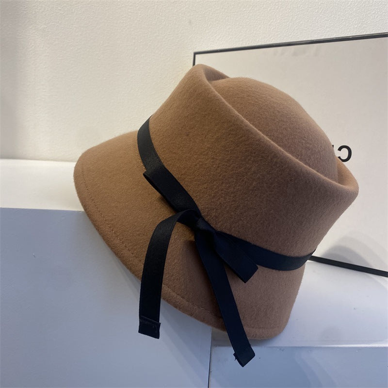 Full Woolen Woolen Fashion Simple Fisherman Hat To Keep Warm In Winter