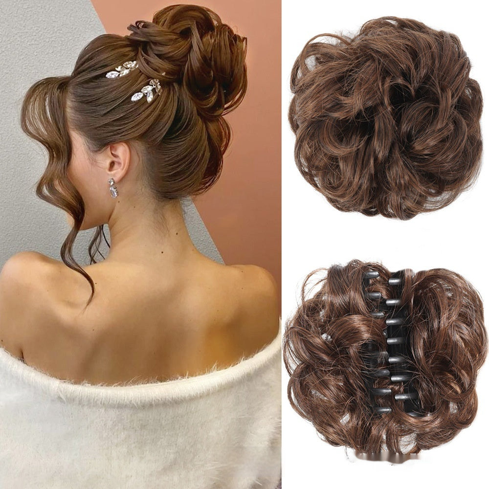 Messy Bun Hårsløjfe Fluffy Hårelastik