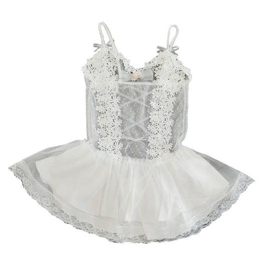 Pure Desire Lace Mesh Small Sling White Night Coat