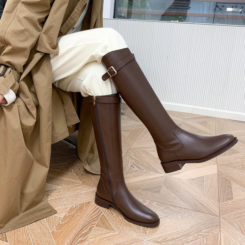 Flat Bottom Long Tube Straight Tube Fashion But Knee-length