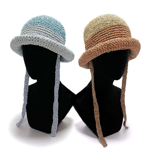 Herre- og damefason, enkel bøllehat i græs og silkepapir