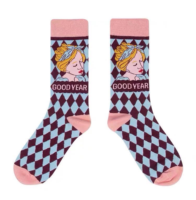 Street Skateboard Ladies Socks Oil Painting