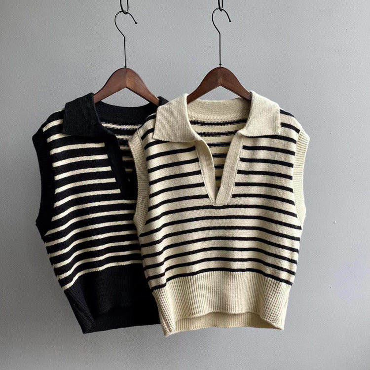 Color Matching Vest Korean Loose Waistcoat