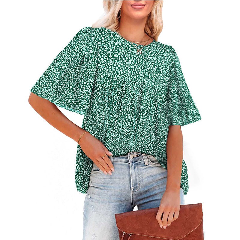 Women's Fashion Casual Floral Bohemian Little-girl Style Clothes