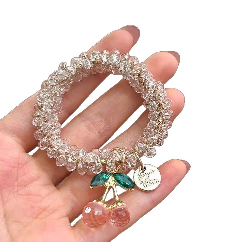 Sweet Cherry High Elastic Ponytail Hair Ring Bracelet Dual Purpose Hair Accessories