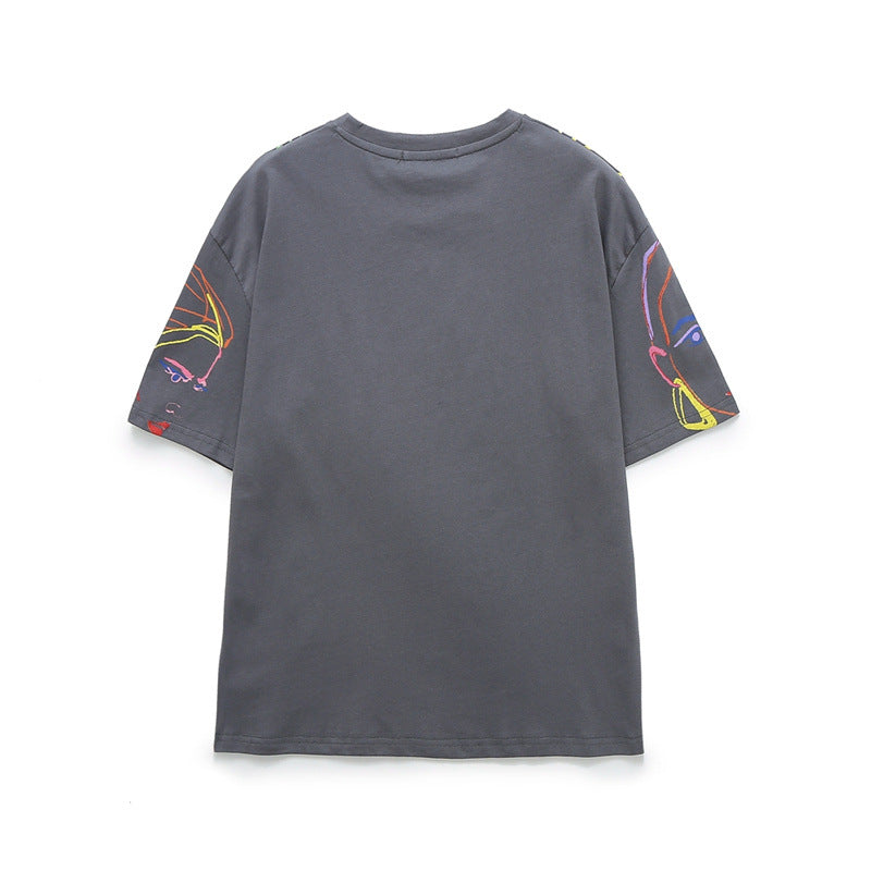 Dame Stilfuld Alsidig Sommer Crewneck Kortærmet Top