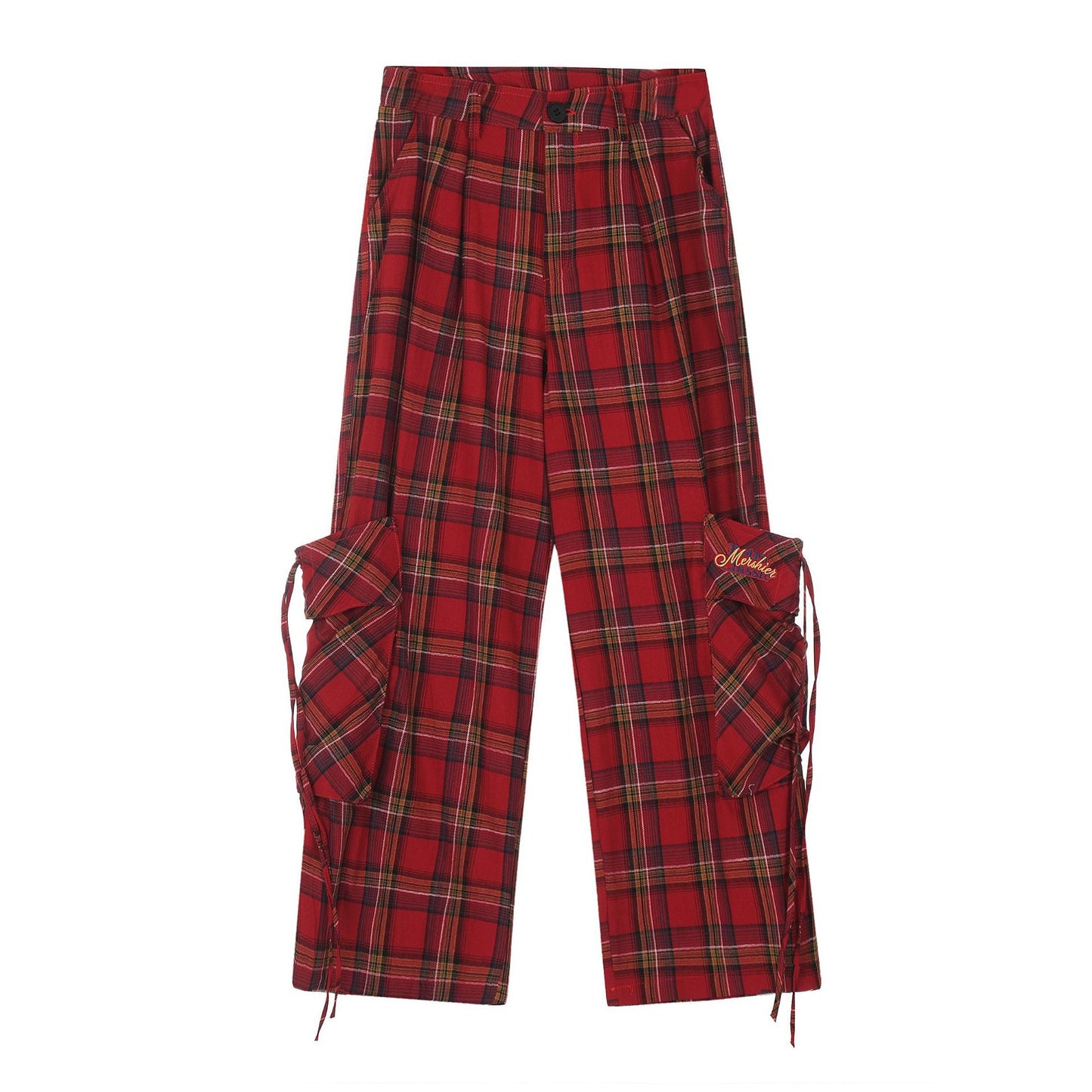 Women's Retro Plaid Casual Trousers